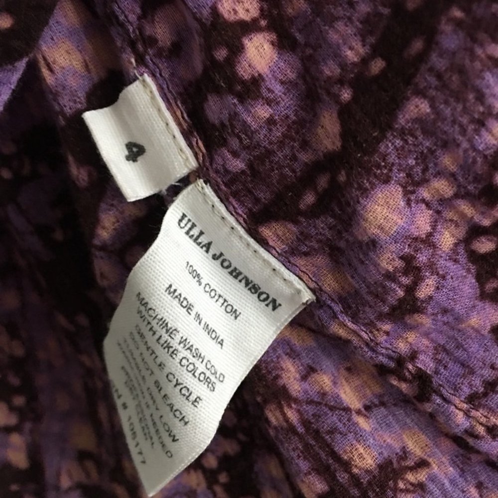 Purple batik pattern Blouse - Picture 7 of 7